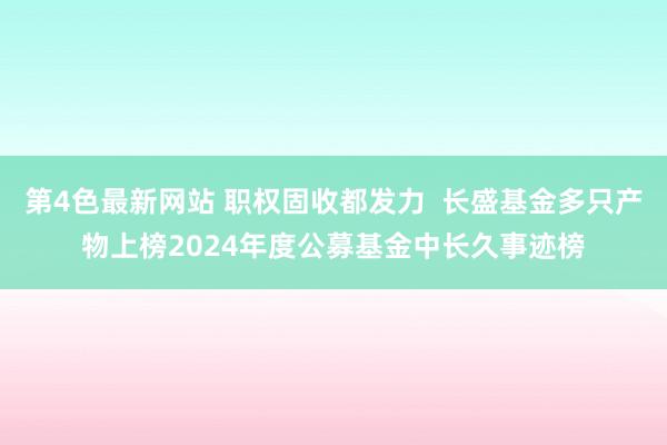 第4色最新网站 职权固收都发力  长盛基金多只产物上榜2024年度公募基金中长久事迹榜