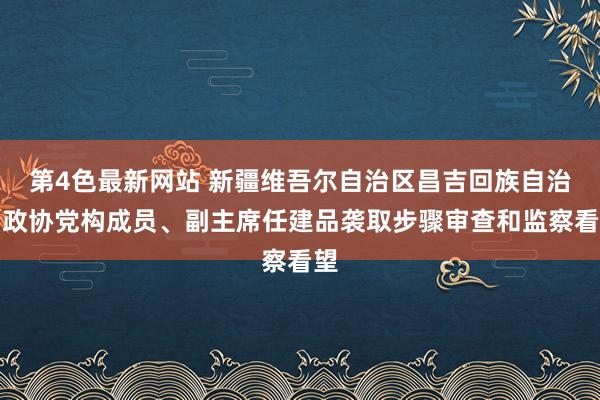 第4色最新网站 新疆维吾尔自治区昌吉回族自治州政协党构成员、副主席任建品袭取步骤审查和监察看望