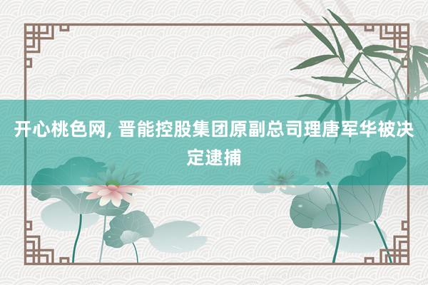开心桃色网， 晋能控股集团原副总司理唐军华被决定逮捕