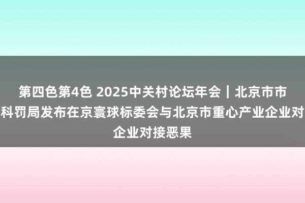 第四色第4色 2025中关村论坛年会｜北京市市集监督科罚局发布在京寰球标委会与北京市重心产业企业对接恶果