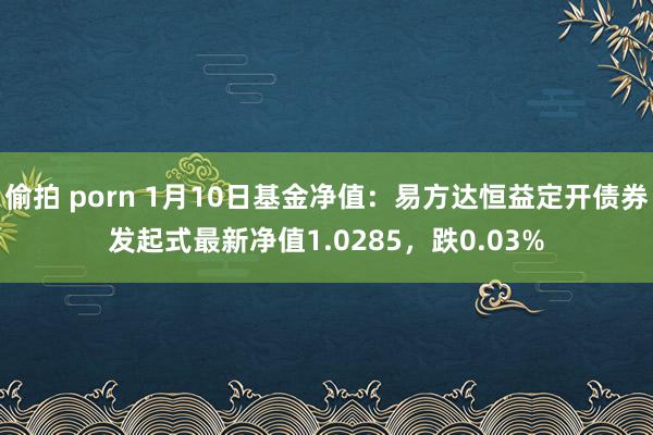 偷拍 porn 1月10日基金净值：易方达恒益定开债券发起式最新净值1.0285，跌0.03%