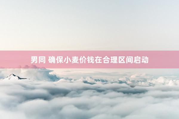 男同 确保小麦价钱在合理区间启动