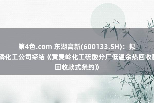 第4色.com 东湖高新(600133.SH)：拟与黄麦岭磷化工公司缔结《黄麦岭化工硫酸分厂低温余热回收款式条约》