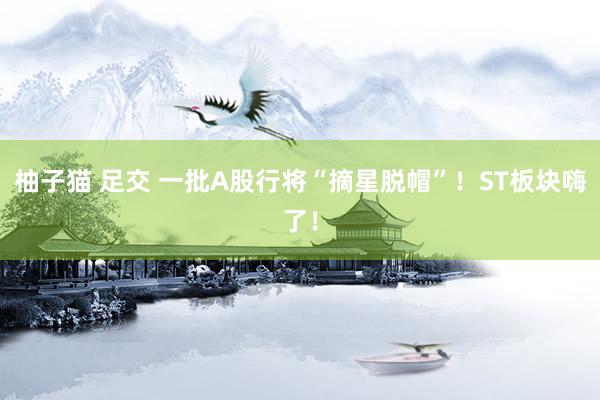 柚子猫 足交 一批A股行将“摘星脱帽”！ST板块嗨了！