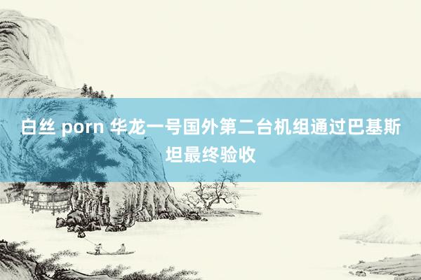 白丝 porn 华龙一号国外第二台机组通过巴基斯坦最终验收