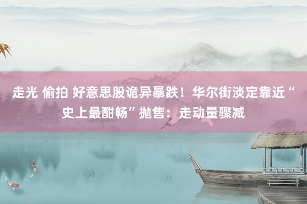 走光 偷拍 好意思股诡异暴跌！华尔街淡定靠近“史上最酣畅”抛售：走动量骤减