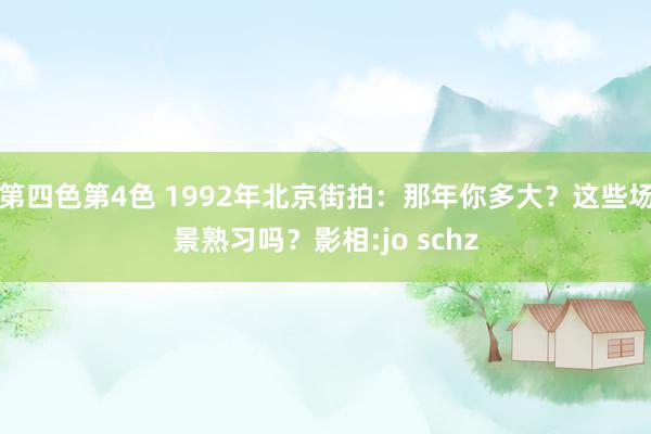 第四色第4色 1992年北京街拍：那年你多大？这些场景熟习吗？影相:jo schz